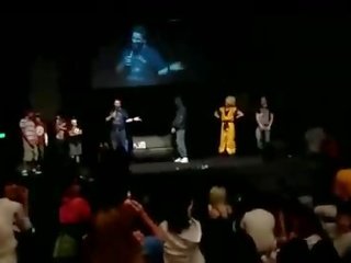 Various Amateur Cfnm chap Pisses On Stage