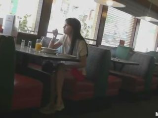 Goddess spotted in the diner fucked hard