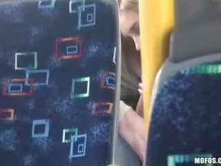 Chap shows a couple having xxx video in the bus