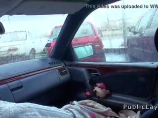 Upslika burungpun russian goddess fucks in the mobil in publik